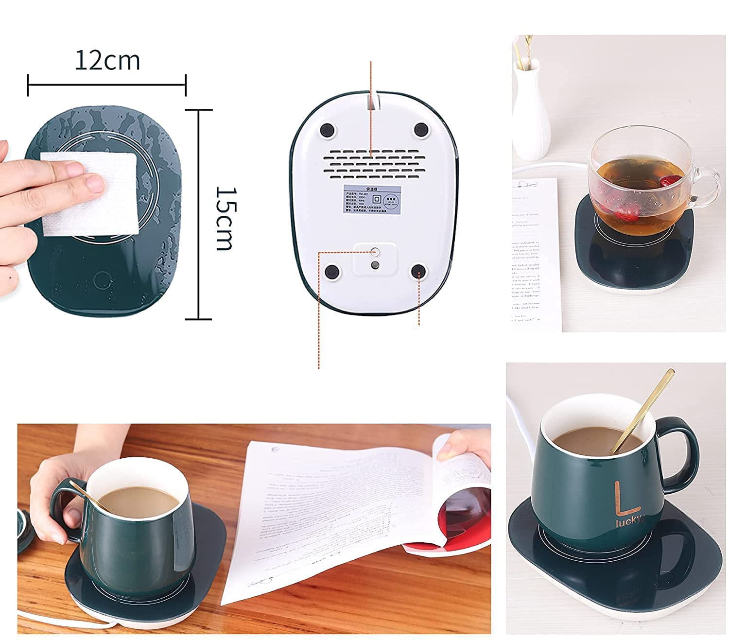 Chauffe-Tasse electrique USB avec tasse céramique