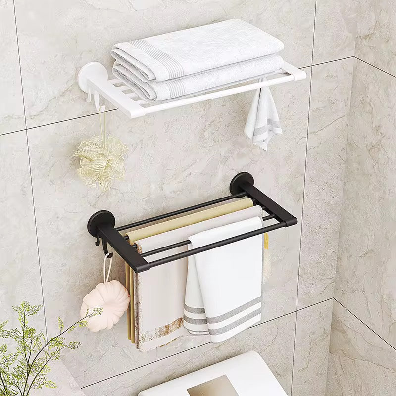 Étagère de Salle de Bain Multifonction Sans Clou – Porte-Serviettes, Chaussettes et Chaussons