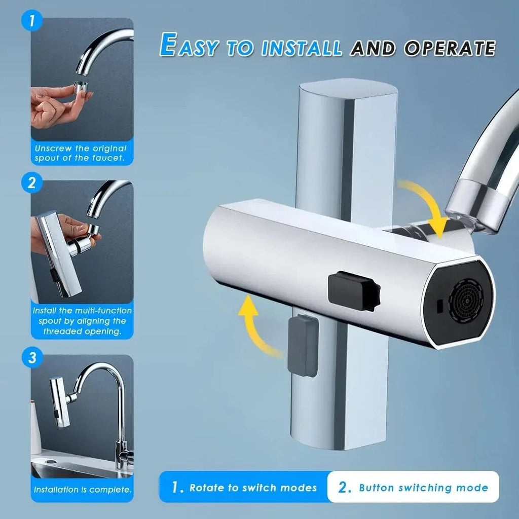 Extension de Robinet Multifonctionnel 4 modes Rotatif 360°