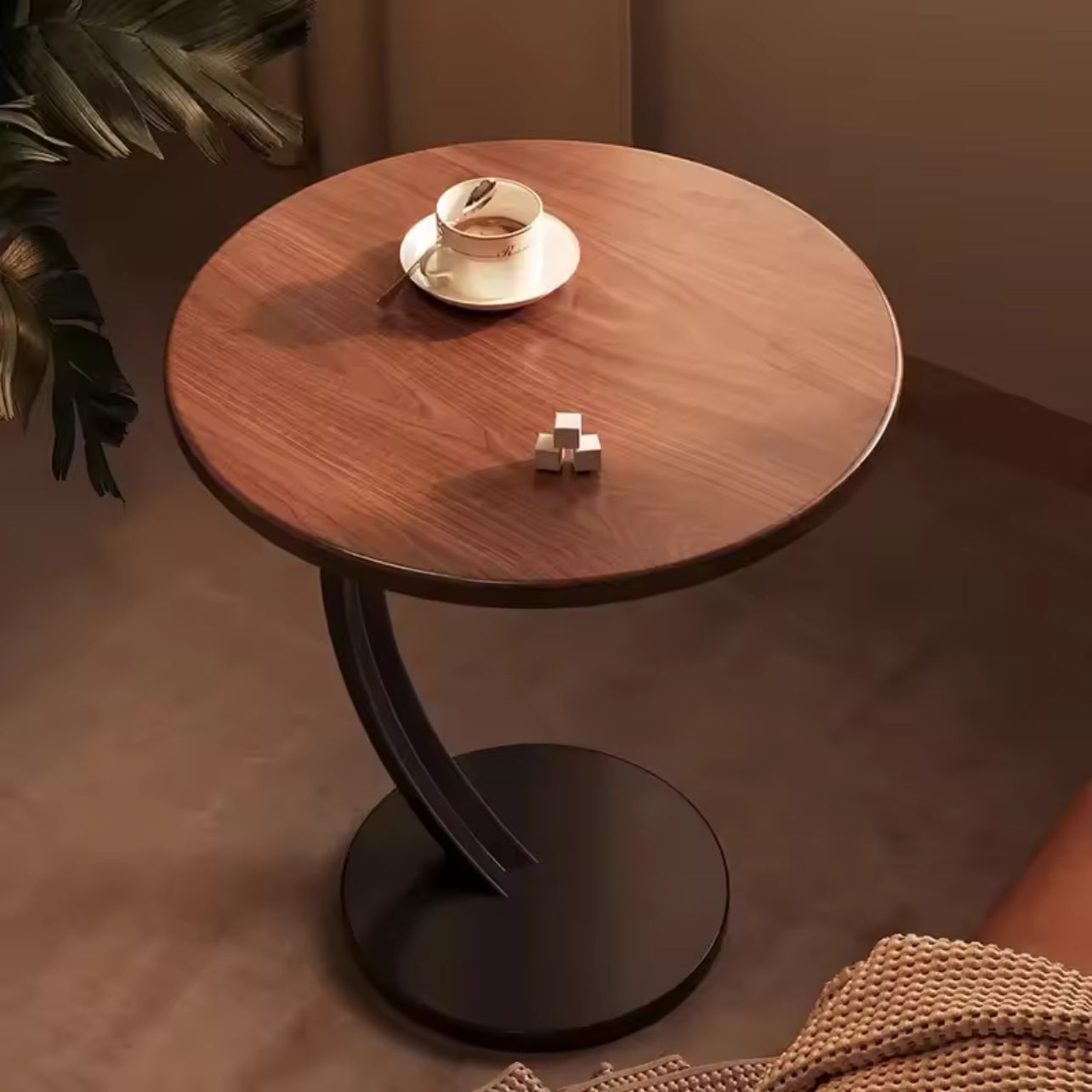 Table basse ronde vintage moderne – Meuble de salon design et élégant