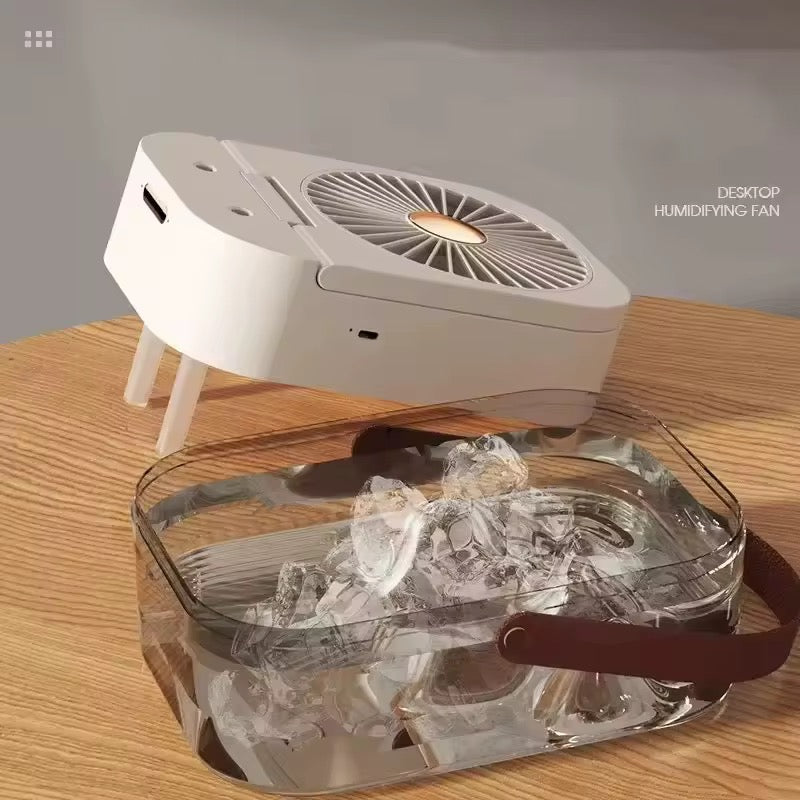 Humidificateur sans fil avec ventilateur – Brumisateur à grande capacité de 2,5 L – Climatiseur portable USB avec diffuseur pour maison ou chambre – Télécommande incluse.
