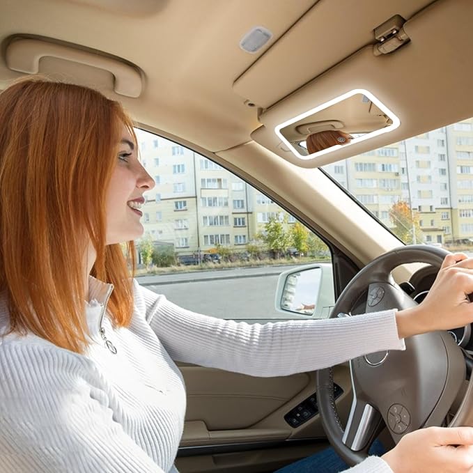 Miroir De Courtoisie Pour Pare-soleil De Voiture À LED