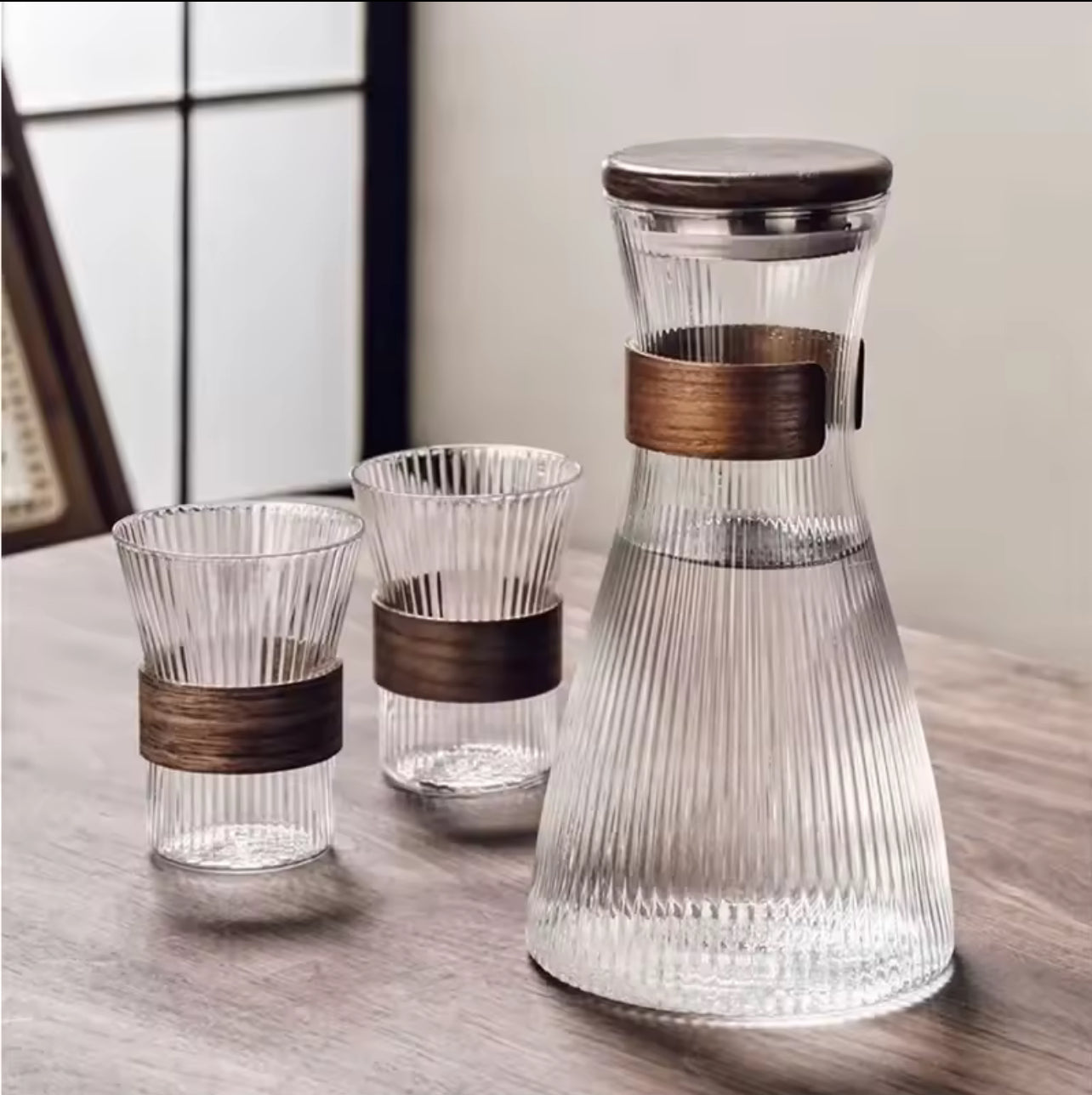 Pichet à eau en 4 verre froid, Pot à eau Transparent résistant à la chaleur avec couvercle, bouilloire à eau pour réfrigérateur de grande capacité