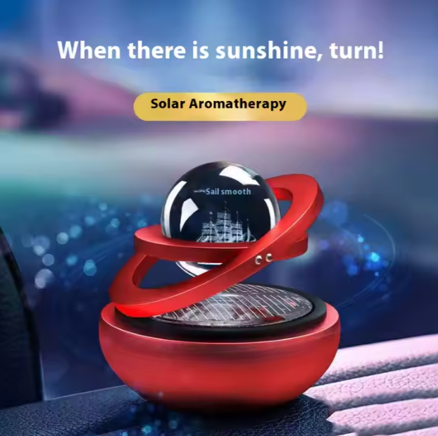 Galaxia 2.0 -Boule de Cristal Interstellaire – Désodorisant de Voiture à Énergie Solaire