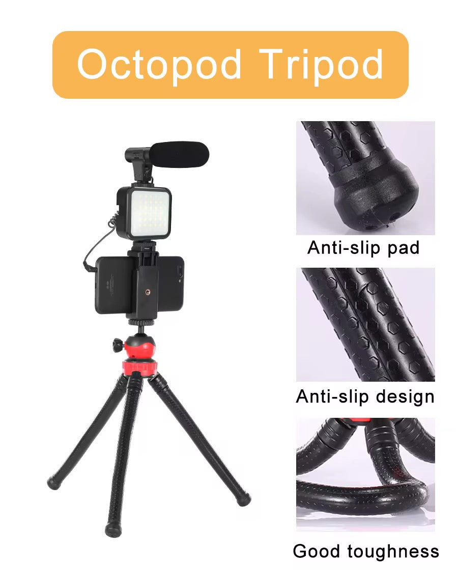 MAMEN – Kit d'enregistrement vidéo pour Smartphone, avec trépied, obturateur de lumière, pour caméra, téléphone, Youtube