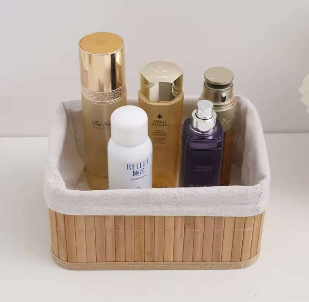 3 corbeille en bambou tressé faits main – Rangement pour jouets, vêtements et objets divers.