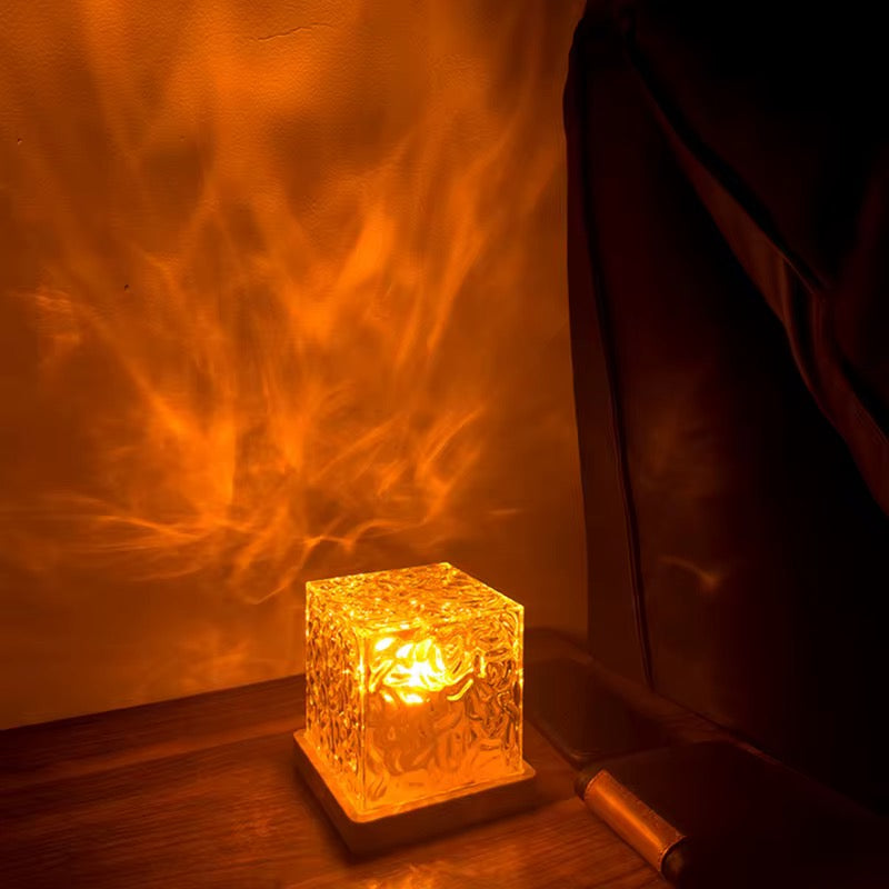 Lampe à Ondes d’Eau Lumières Projecteur d’Eau Océan Lumière LuminorThe Lumena Lumières Décoration de Chambre 16 Couleurs Veilleuse Flamme Rotative