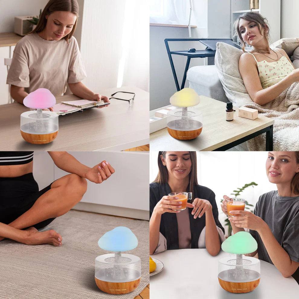 Diffuseur D'huiles Essentielles et Veilleuse Colorée x