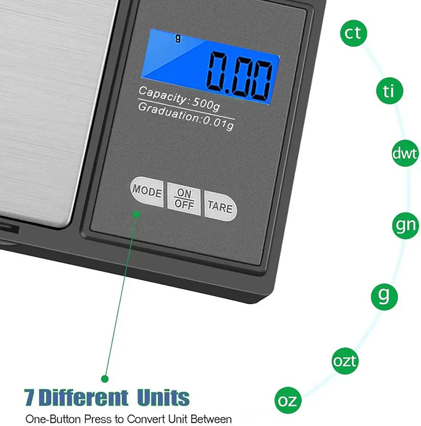 Balance De Précision Numérique Pour Bijoux Et Cuisine De 0.4 À 500g