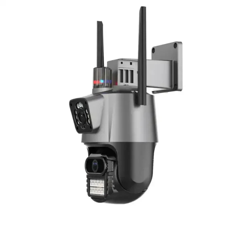 Caméra de sécurité intelligente WiFi étanche à double objectif iCSee 6 MP